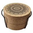 thumbnail image 1 of 12Pack Cork Coasters Cup Mat with Metal Holder for Hot/Cold Drinks Party Bar, 1 of 7