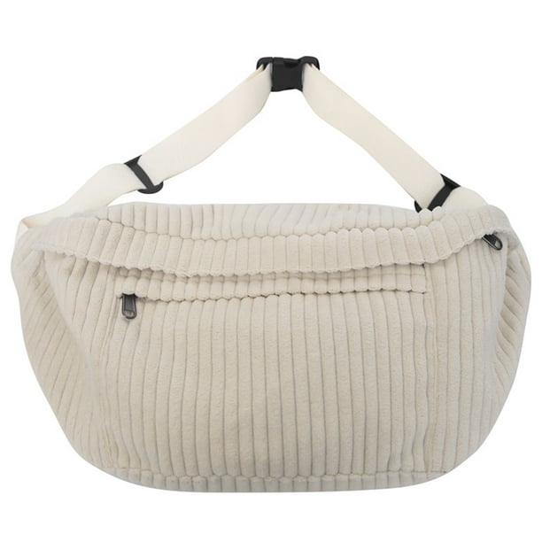 Bolso Bandolera Informal JShteea Pana con Múltiples Bolsillos color Blanco