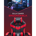 thumbnail image 2 of Silla Gamer Ergonómica NIAN Pro 056 Con Reposa Pies Altura Ajustable Color Roja, 2 of 13