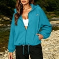 thumbnail image 5 of LIaqionyy Womens Windbreaker Jackets Waterproof Lightweight Zip up Hooded Jacket Outdoor Hiking Raincoat with Pocket, 5 of 8