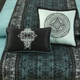 thumbnail image 6 of Lanco Damask 8-Piece Comforter Bedding Set, Black, Queen, Fill Polyester, Patchwork, 6 of 7