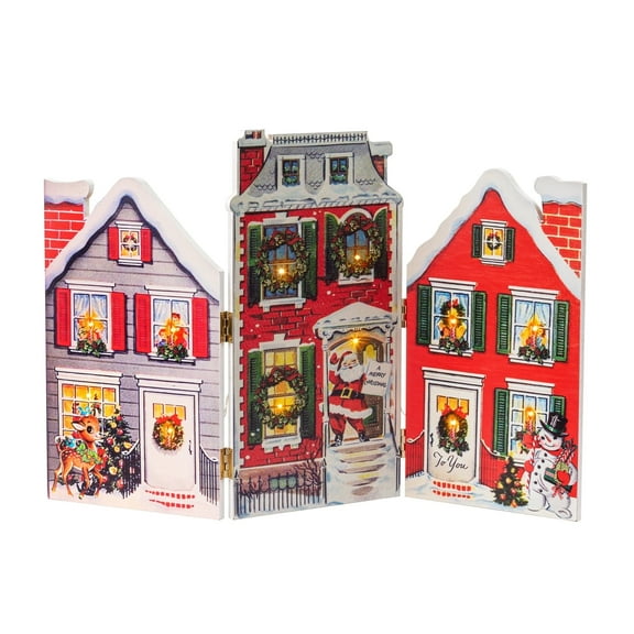 Mr. Christmas 15" Illuminated Folding Collectible Buildings - Village