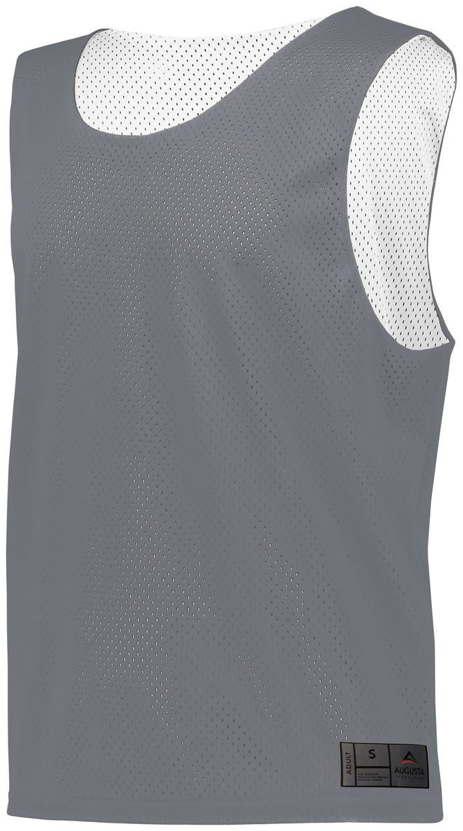 Augusta Sportswear M Boys Mesh Reversible Pinnie Graphite/White 9718 ...