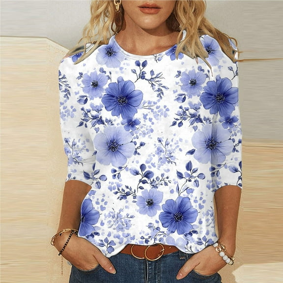 LiMoi Womens Thick T Shirts Loose Fit Women Tops 3/4 Length Sleeves Oversized Tee Shirts for Women Womens Graphic T Shirts Loose Fit Cheap My Items