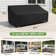 thumbnail image 2 of MR. COVER 3-Seater Outdoor Couch Cover Waterproof, Patio Furniture Cover for Sofa, Heavy Duty Patio Sofa Cover with Air Vent, Anti-UV, Rip-Proof, Fade Resistant, 80"W x 38"D x 35"H, Black, 2 of 9