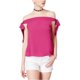 thumbnail image 1 of no commet Blusa con mangas anudadas para mujer, rosa, pequeña, 1 of 2