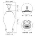 thumbnail image 2 of Uxcell 7 Inch Lamp Harp Kit with Finial Lamp Shade Holder Chrome, 1 Set, 2 of 6