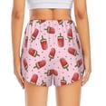 thumbnail image 4 of Vsdgher Watermelon Ice Cream Print Women's Running Double Layer Shorts High Waisted with Pockets Elastic Yoga Workout Athletic Gym Sports, 4 of 8