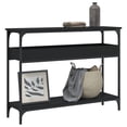 thumbnail image 1 of vidaXL Table Console avec Étagère Noire 100x29x75cm Bois Manufacturé, 1 of 7