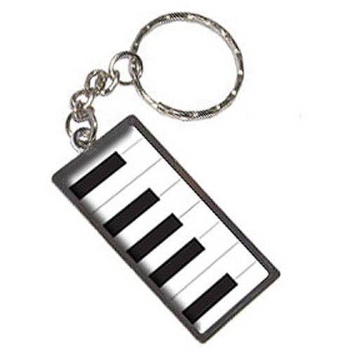 Piano music Keychain  US Wood wooden Quercus keyring uniqe gift #012 