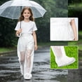 thumbnail image 2 of Kids Rain Pants, Waterproof Overpants with Attached Shoe Covers, Thick Durable Protective Rainwear for Boys and Girls(Clear,4-13 Years), 2 of 7