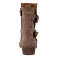 thumbnail image 3 of GENTLE SOULS KENNETH COLE Womens Brown Pull Tab Cushioned Buckle Accent Best Double Buckle Round Toe Block Heel Zip-Up Leather Boots Shoes 10 M, 3 of 4