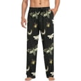 thumbnail image 3 of Men's Pajama Pants with Pockets Sleepwear Lounge Pants Stretch Casual Death Moth Butterfly, 3 of 6