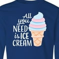 thumbnail image 4 of Inktastic All You Need is Ice Cream with Ice Cream Cone Long Sleeve Youth T-Shirt, 4 of 5