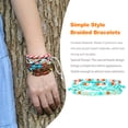 thumbnail image 3 of Sonducket 3 piezas trenzada estilo resistente al agua cera muñeca conjunto de joyas longitud dama decoración Popular encanto mano cadena playa Ropa, zapatos y accesorios Miscelánea tipo 6 6 Sonducket AP010274-06, 3 of 6