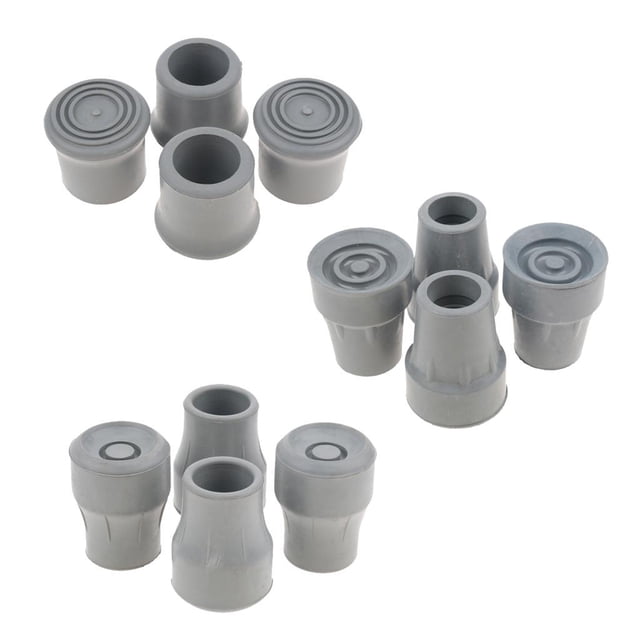12 Pedazos Topes para Bastones Poste Recambio Antideslizante Redonda para Muletas, Bastones, Andadores Macarena Funda para bastón de trekking