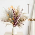 thumbnail image 2 of Sanmadrola Pampas Grass Fall Decor Autumn Decorations for Home Thanksgiving Table Boho Flowers Orange Fluffy Dried Flower Dry Pompas 17" Decorations Indoor, 2 of 6