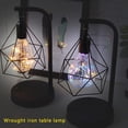 thumbnail image 6 of Industrial Desk Table Lamp,LED Night Light Wrought Iron Romantic Bedside Nightstand Lamp for Bedroom Living Room,Office,House Bedside Nightstand Reading,2AA Batteries not Included, 6 of 9