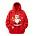 thumbnail image 6 of Christmas Pet Pouch Hoodie Men Women Long Sleeve Cute Graphic Loose Hooded Sweatshirt Pullover Tops Dog Cat Carrier Hoodie, 6 of 6