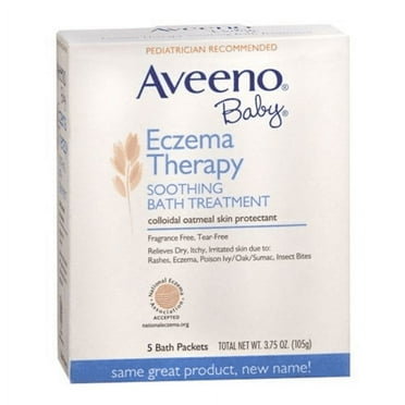 Aveeno Baby Eczema Therapy, Natural  Soothing Bath Treatment, 3.75 oz, 5 ea