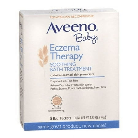 Aveeno Baby Eczema Therapy, Natural Soothing Bath Treatment, 3.75 oz 5 ea