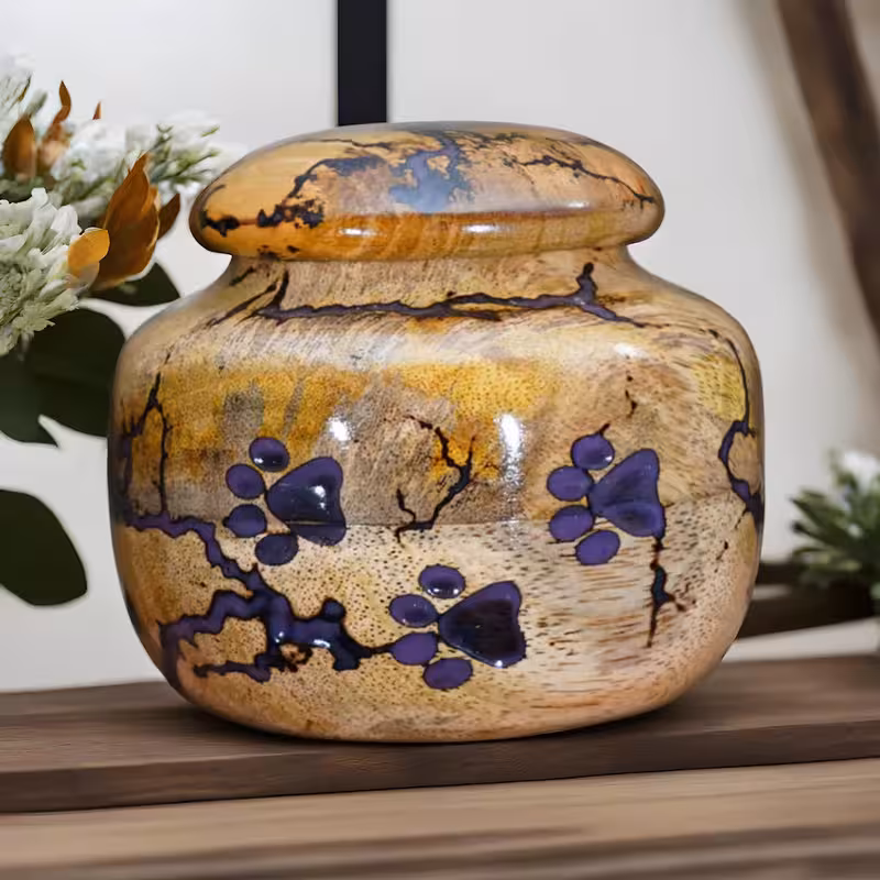 thumbnail image 5 of Best Urn for pets Dog urn Cat urn Pets ashes Small pet urn Large urn for pets ashes Cremation urn wooden urn for pets Personalized Wood urn, 5 of 6