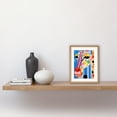 thumbnail image 2 of I Woke Up Like This Giraffe Henri Matisse Style Artwork Vibrant Abstract Portrait Artwork Framed Wall Art Print 9X7 Inch, 2 of 5