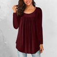 thumbnail image 2 of Leutsin Blouse Tunique Basique Confortable à Manches Longues et Col Rond pour Femmes, 2 of 7