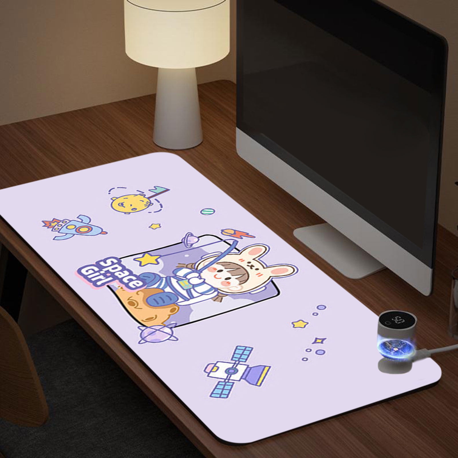 Heating Mouse Pad, Large Heating Table Pad, Office Computer Desktop Heating Pad, Convenient for Daily Use, Comfortable and Warm(A)