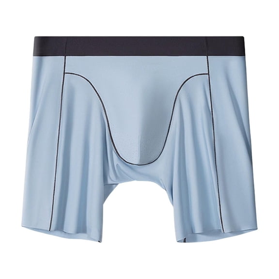 successthop Mens Plus Size Underwear Support Pouch Comfortable Underpant Stretch Colorful Boxer Brief Blue 5XL