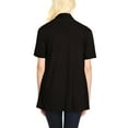 thumbnail image 3 of Women's Basic Short Sleeve Open Front Casual Comfy Office Work Wear Solid Cardigan, 3 of 3