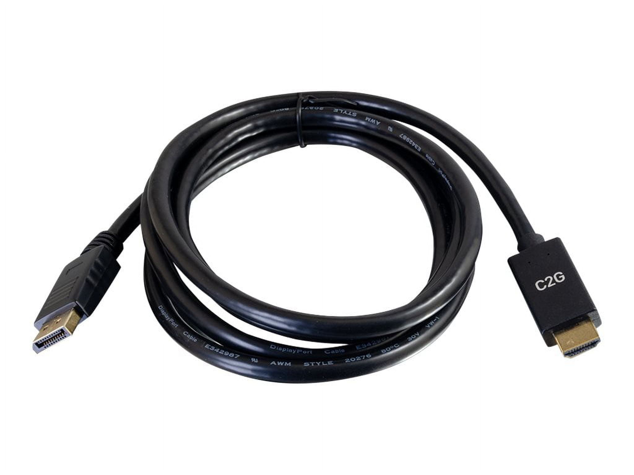 C2G 6ft DisplayPort to HDMI Adapter Cable - 4K - Passive - Black - video / audio cable - DisplayPort / HDMI - 6 ft