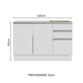 thumbnail image 3 of Mueble Modulo Para Baño Gabinete Lavabo Madesa 120cm BB, 3 of 11