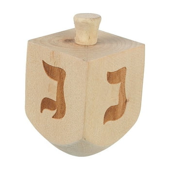 Fun Express - Dreidel Wood Spin Top for Hanukkah - Toys - Value Toys - Tops - Hanukkah - 12 Pieces