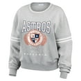 thumbnail image 2 of Women's WEAR by Erin Andrews Heather Gray Houston Astros Domestic Crest Pullover Sweatshirt, 2 of 3