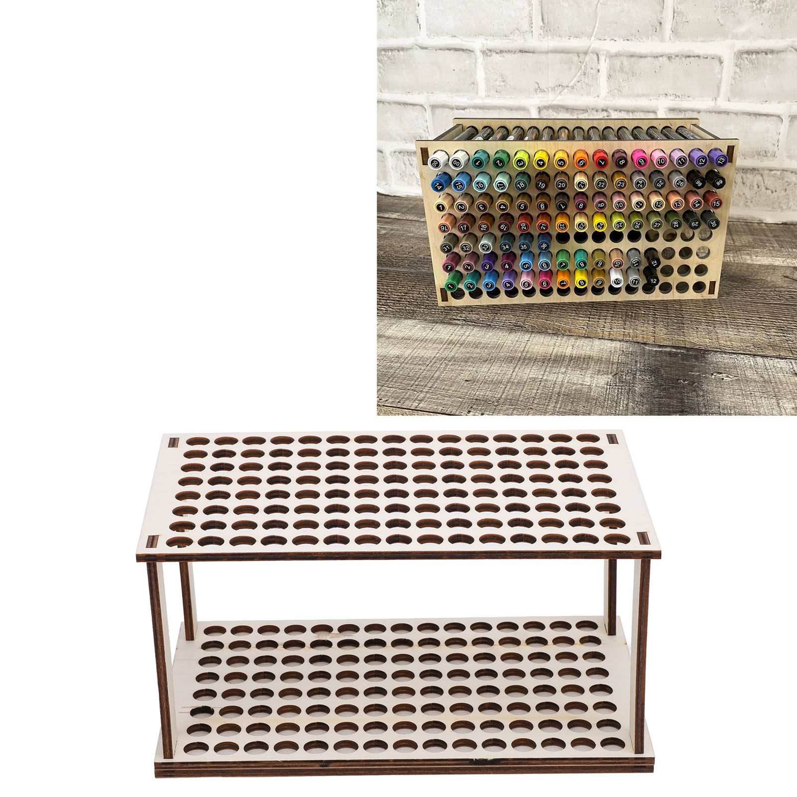 YUNYODA Organiseur Pour 120 Marqueurs – Boîte De Rangement Avec Séparateurs Amovibles Pour Crayons De Couleur, Feutres Et Fournitures Artistiques
