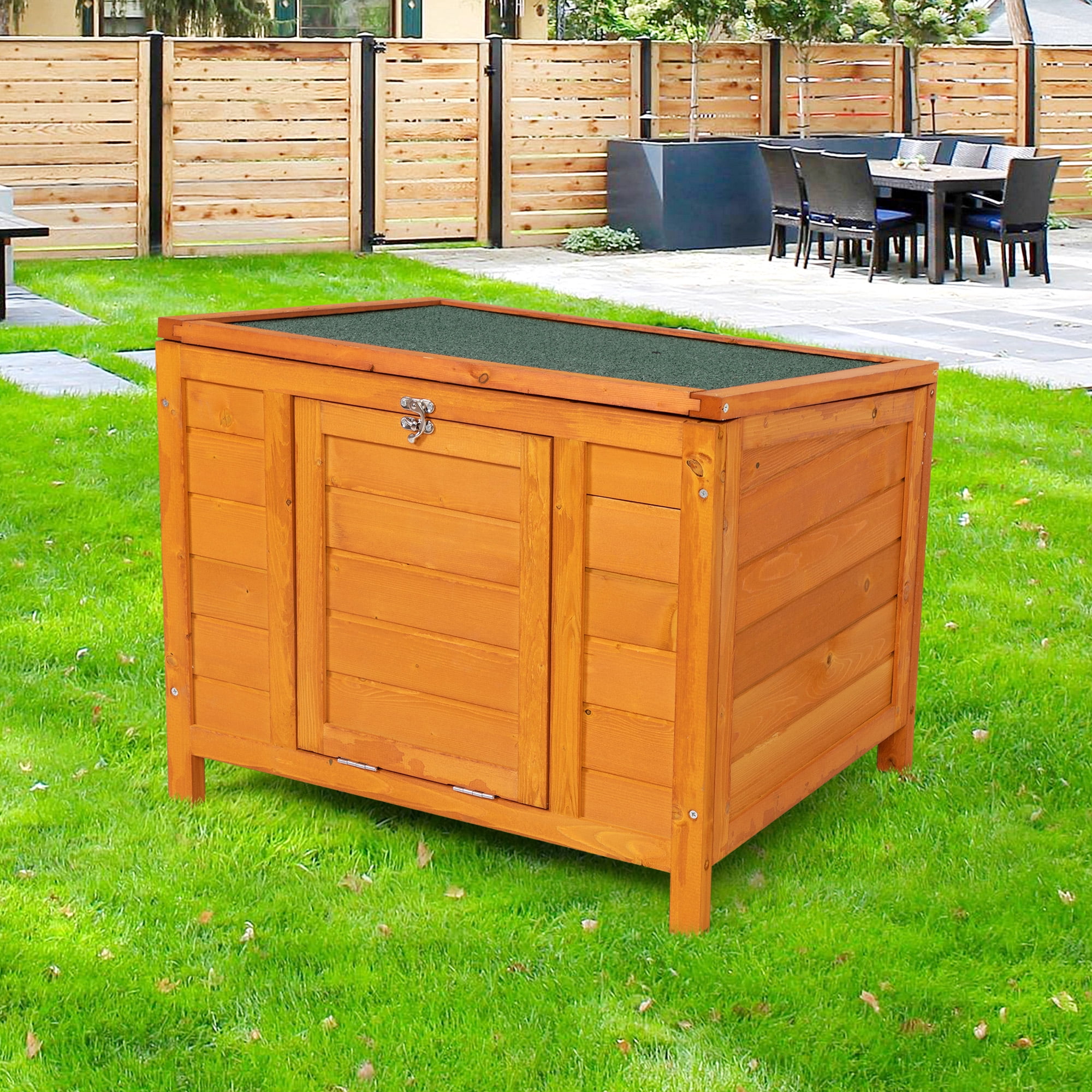 Coziwow 24" Wooden Cat House Rabbit Hutch Small Dog Pet Cage Indoor&Outdoor