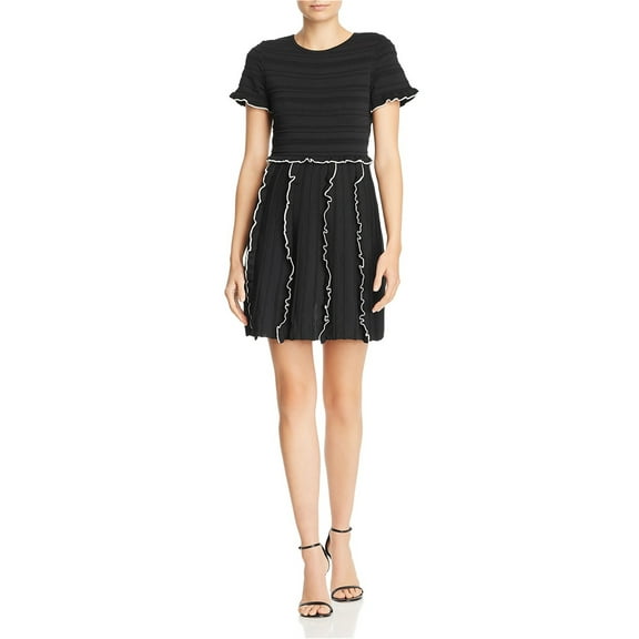 Parker Womens Lenny Knit Ruffled Cocktail Dress