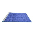 thumbnail image 2 of Ahgly Company Machine Washable Indoor Square Oriental Blue Industrial Area Rugs, 3' Square, 2 of 4