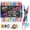 24 PCs/48 Colors, variant on COORIART 24 PCS Dual Tip Glitter Brush Markers Pens, 48 Colors Metallic Sparkle Markers for Doodle Writing, Coloring Books, Journals, Planners, Scrapbooking, Card Making and DIY Crafts