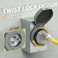 thumbnail image 4 of TOOLIOM 30A 125V 25feet Lockable Power Extension Cord TT-30P to L5-30R LED Indicator for RV, Trailer, Campers, 4 of 6