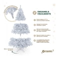 thumbnail image 2 of Árbol Navidad Pino Navideño Ramas Métalicas 1.50m Esquimal Color Blanco Plateado, 2 of 6