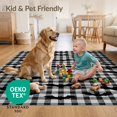 thumbnail image 4 of ODIKA 6'x9' Ultra-Soft Area Rug, Flying Bats Buffalo Plaid Design Doormat Halloween Porch Accent None Washable, Bare feet friendly, Silk-Touch for Guest Room, Bedroom, 4 of 7