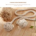 thumbnail image 4 of maskred Natural Cotton Curtain Rope Tiebacks Handmade Decorative Curtain Holdbacks, 4 of 6