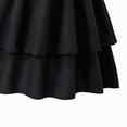 thumbnail image 5 of mgoYE Girls Elegant Princess Cold Shoulder Fold Pleated High Waist Flared A Line Party Dresses(Black,11-12 Years), 5 of 8
