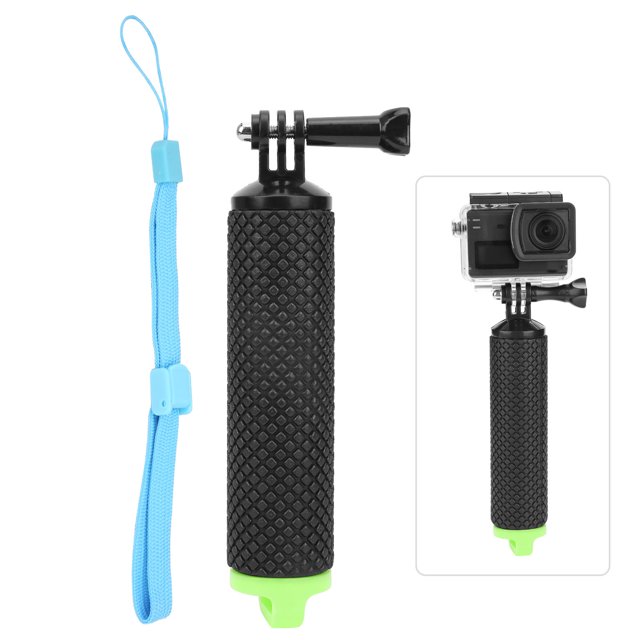 Perche à Selfie Flottante Étanche pour Action, 9 avec Design Antidérapant, Corde Réglable, Support de Caméra Flottant, Design à Ouverture Inférieure