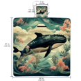 thumbnail image 2 of Whale Canvas Picnic Mat - Waterproof Outdoor Blanket - Large Portable Mats with Travel Bag for Picnics and Family Gatherings - Foldable, Easy to Clean, and Durable Design, 2 of 6