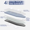 thumbnail image 4 of Ironing Board,Extra Thick Heat Resistant Cover,Full Size Iron Board with Iron Rest,Height Adjustable, Foldable Ironing Board,Heavy Sturdy Metal Legs Iron 49x13 Blue Chevron., 4 of 6