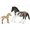 Breyer Mustangs Horse Set - Grullo Pinto Mare with Red Dun Foal