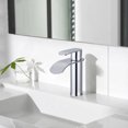 thumbnail image 6 of Wowow Waterfall Bathroom Faucet, Single Handle Vanity Faucet with Metal Pop Up Drain, Polished Chrome, 6 of 8